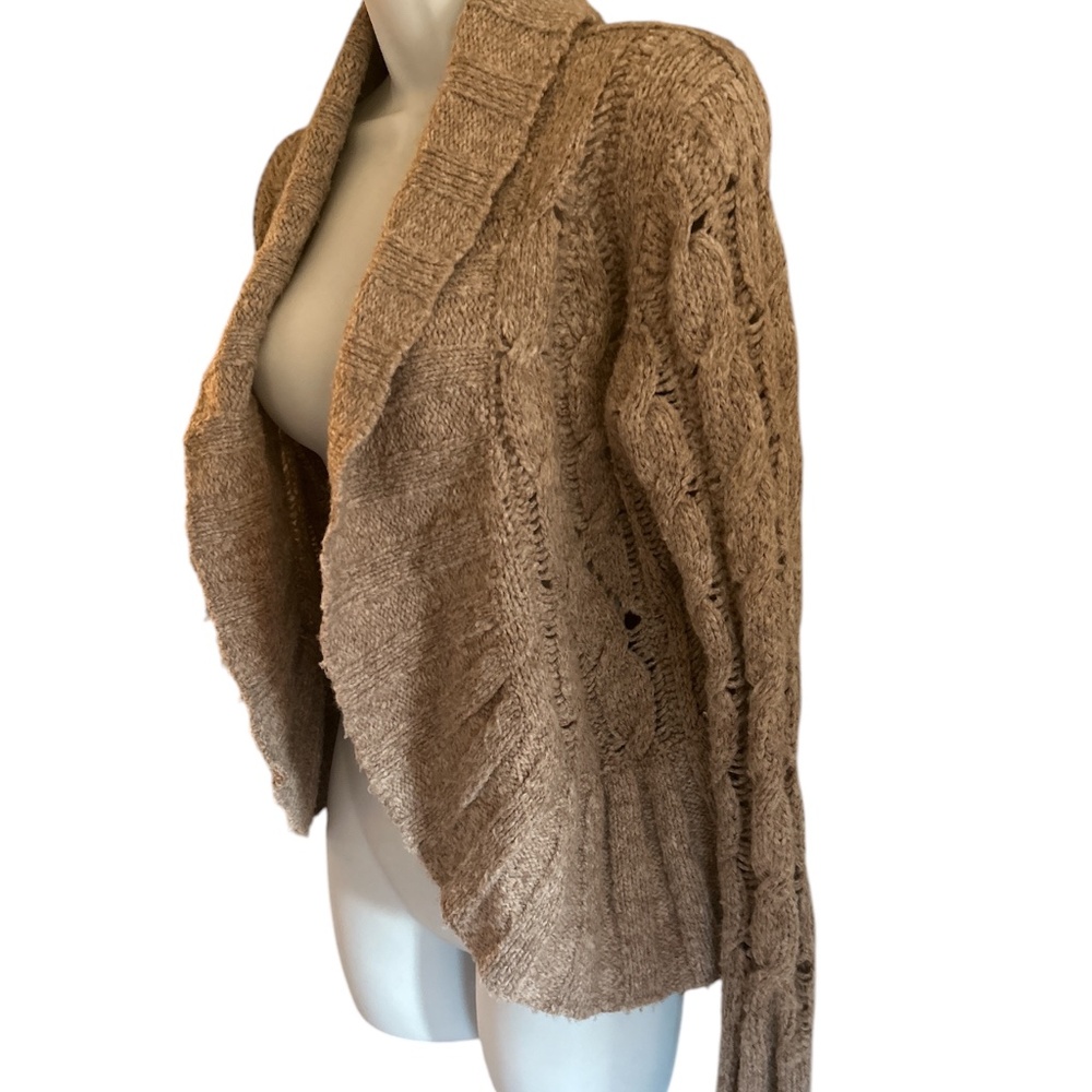 Free People Tan Cable Knit Cardigan - Picture 4 of 4